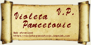 Violeta Pančetović vizit kartica